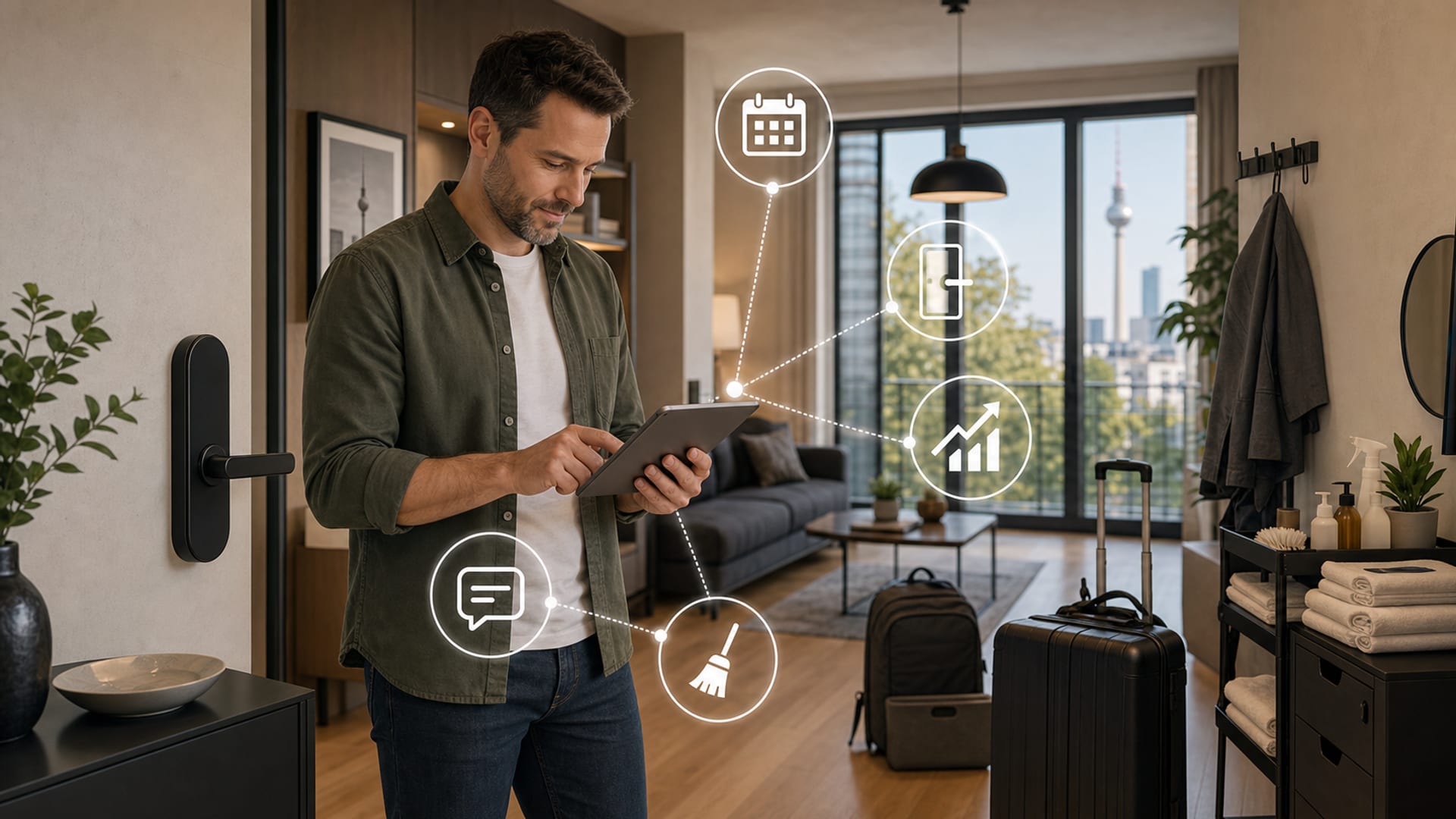 Airbnb Tech-Stack 2026: PMS, Channel Manager, Smart Locks, dynamische Preisgestaltung, Automatisierung für STR-Hosts