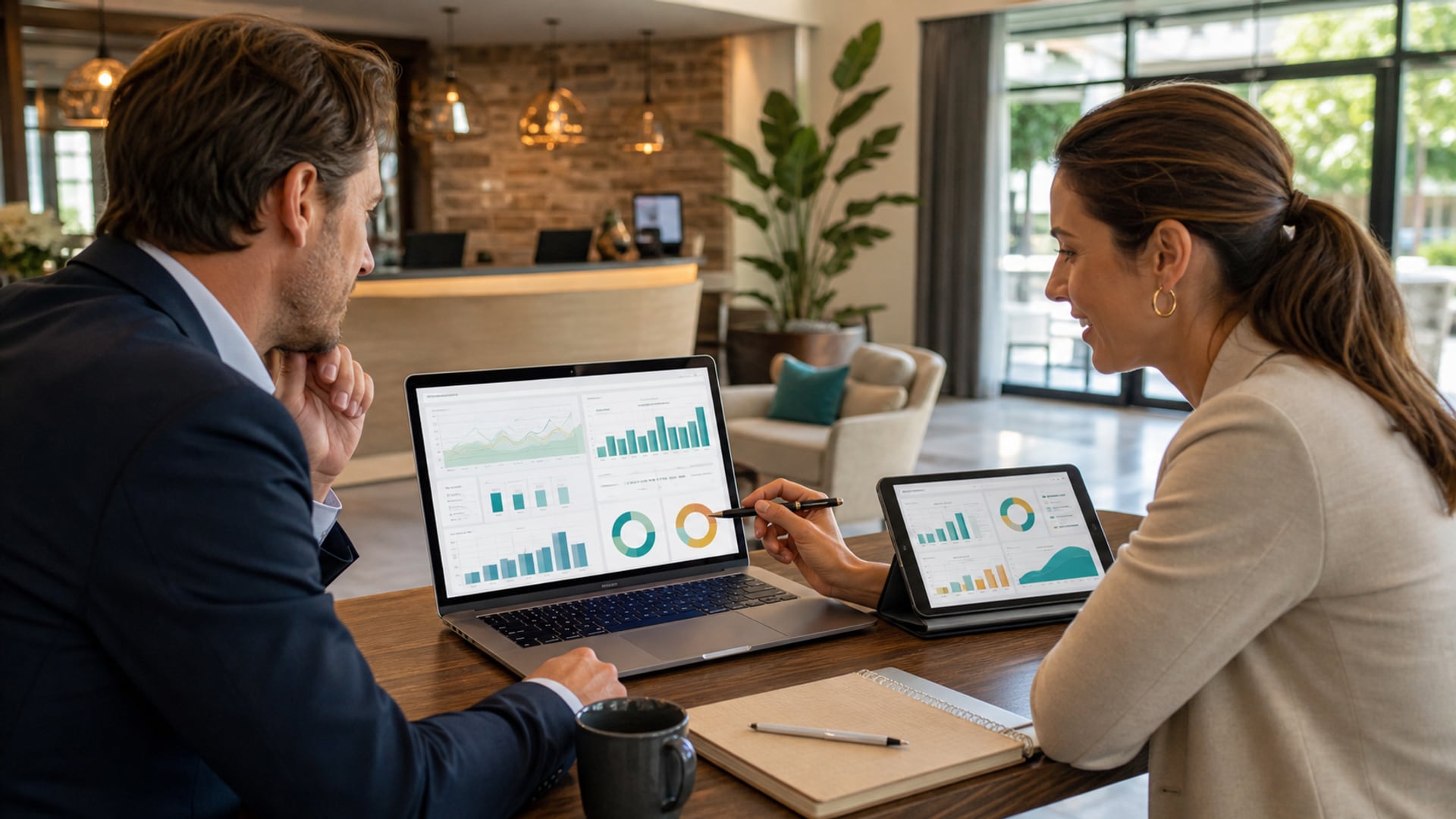 Hotel data analytics dashboards: RevPAR, ADR, occupancy, channel performance reporting for independent hotels