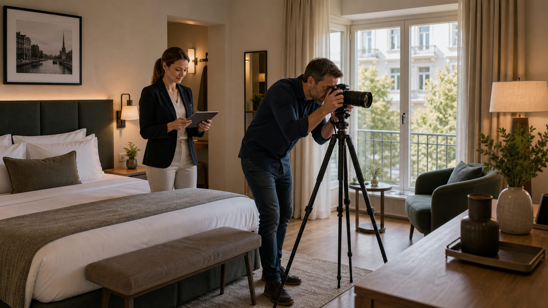 Hotelfotografie für Direktbuchungs-Conversion: Winkel, Belichtung und Aufnahmeliste für Hotels mit 20-80 Zimmern