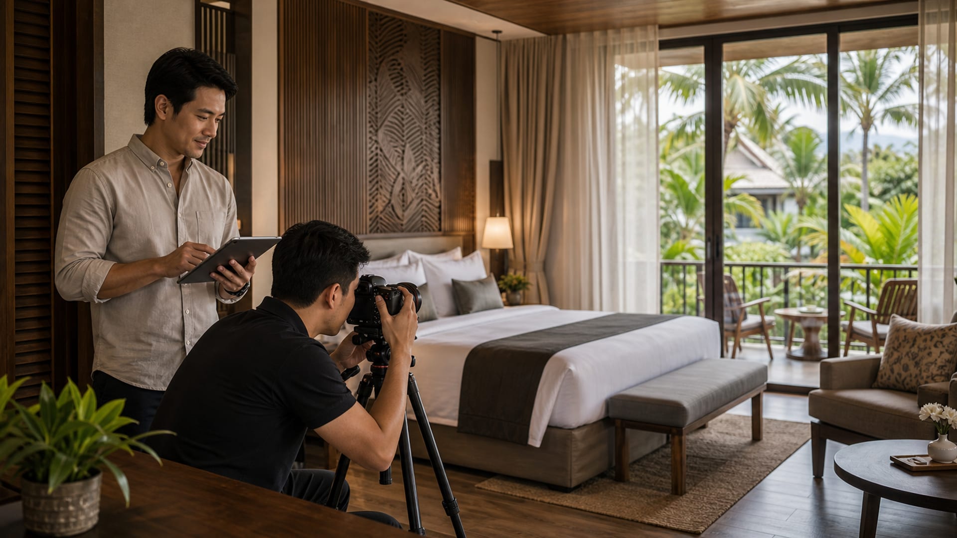 การถ่ายภาพโรงแรมเพื่อ Conversion การจองตรง: มุม แสง และรายการถ่ายภาพสำหรับโรงแรม 20-80 ห้อง