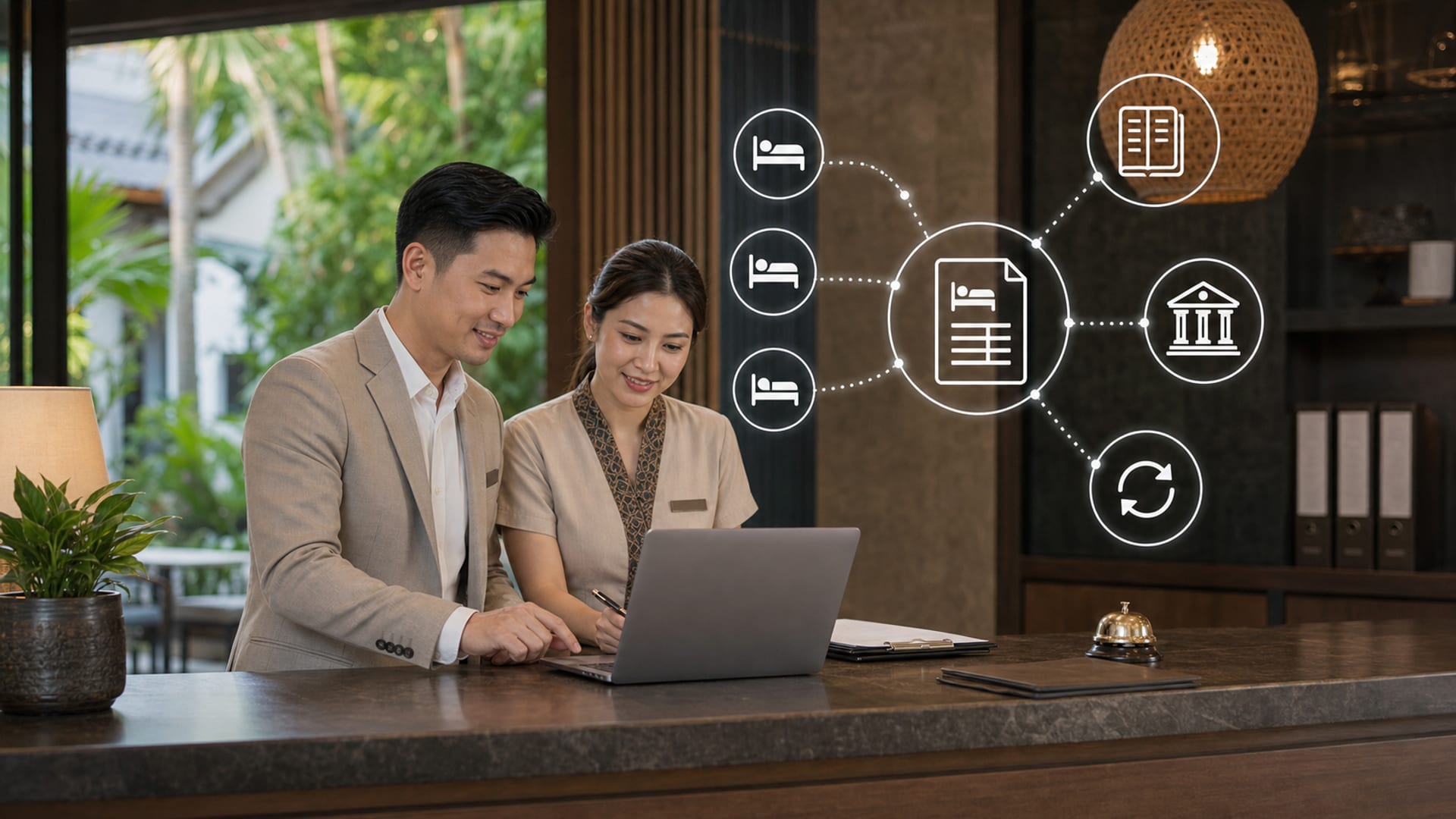 การเชื่อมต่อ PMS โรงแรมกับซอฟต์แวร์บัญชี, ตัวเชื่อม QuickBooks, Xero, FlowAccount สำหรับการทำงานอัตโนมัติของ Night Audit