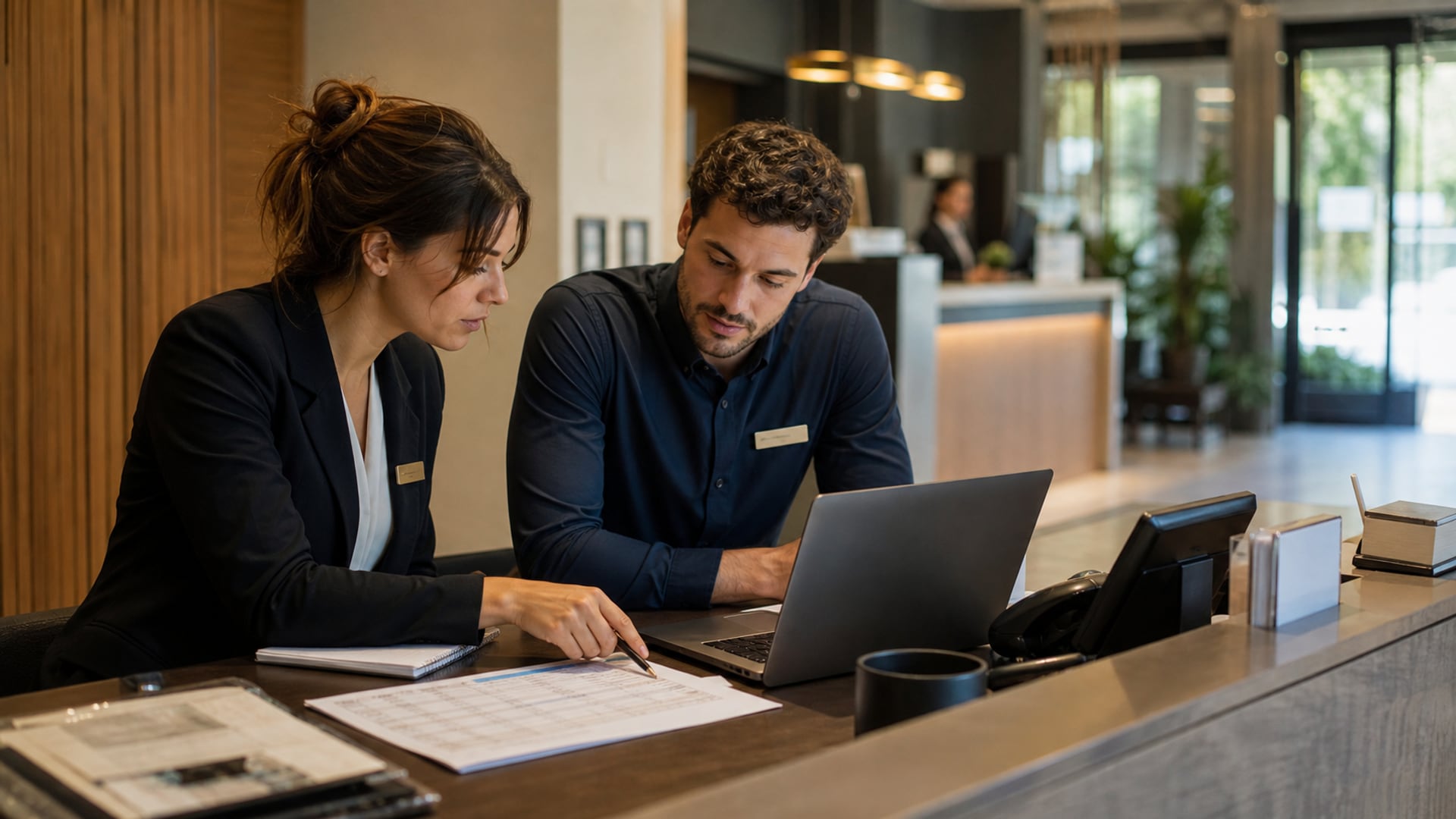 Hotel reservation team reviewing no-shows, cancellations and arrival risk