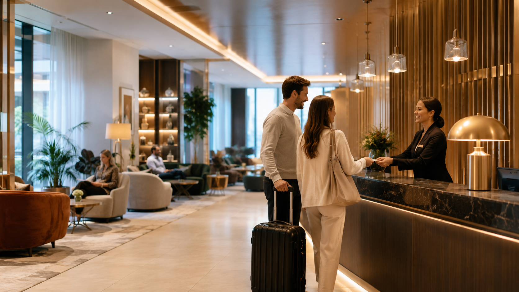 Hotelmitarbeiter demonstriert Cloud-PMS-Software